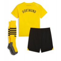 Borussia Dortmund Fußballbekleidung Heimtrikot Kinder 2023-24 Kurzarm (+ kurze hosen)